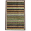Striped Washable Green Mat or Runner