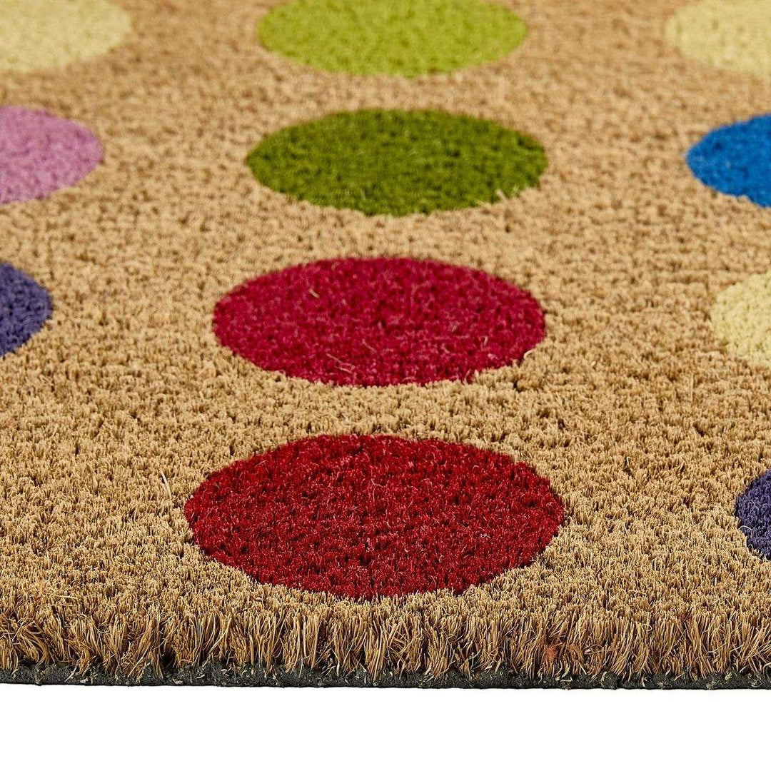 The Rugs Quality Colourful Natural Coir Doormat - 45x75cm