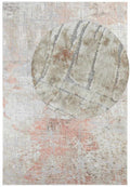 Short-Pile Design Orange Rug – Modern Abstract