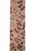 Newport Leaf Red Rug – Hand-Carved