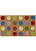 Colourful Spots Coir Doormat - 45x75 cm