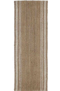 Jute Check Natural Rug Striped Handwoven
