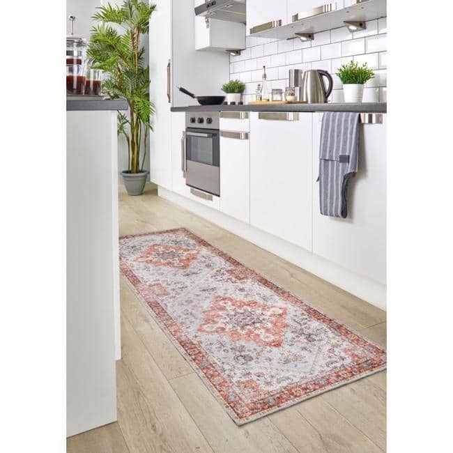 The Rugs Washable Rug Eterna Red: Vintage Style - Easy Care
