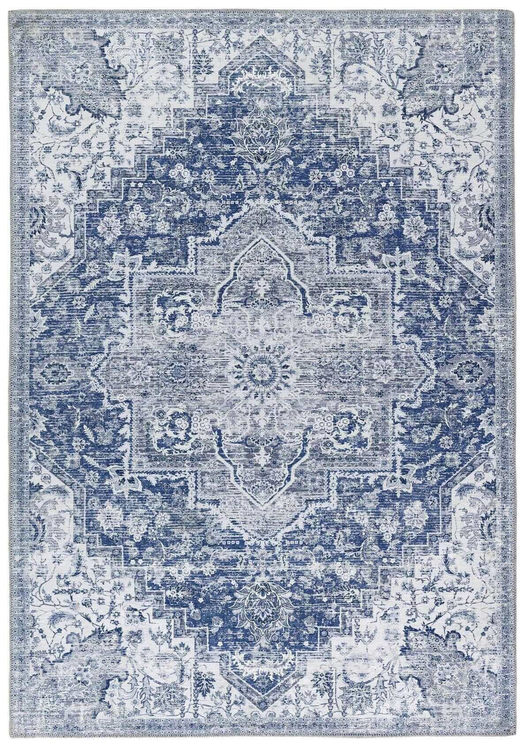 The Rugs Washable Garda Blue Rug | Practical Home Decor