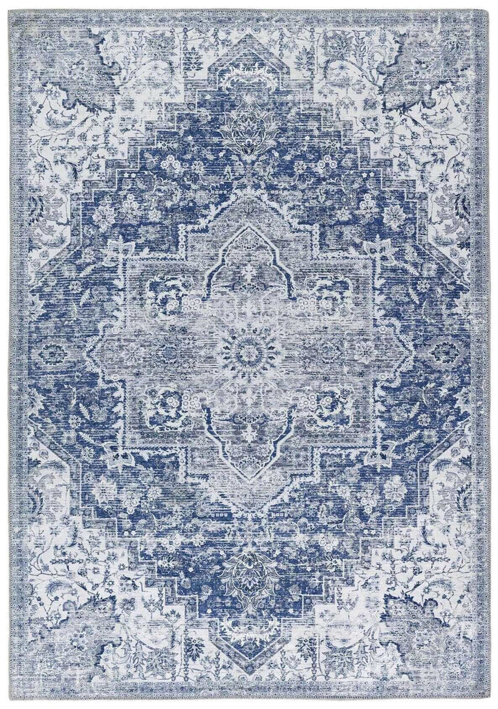 The Rugs Washable Garda Blue Rug | Practical Home Decor