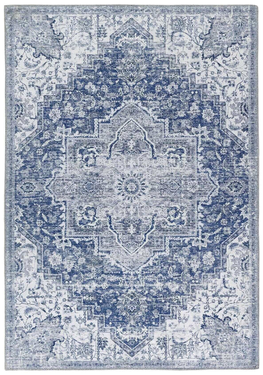 The Rugs Washable Garda Blue Rug | Practical Home Decor