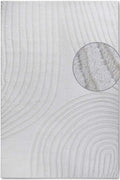 High Pile White Rug Pigment – Geometric Design
