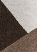 Shaggy Rug Geometric Design Brown | Luxury Comfort |The Rugs