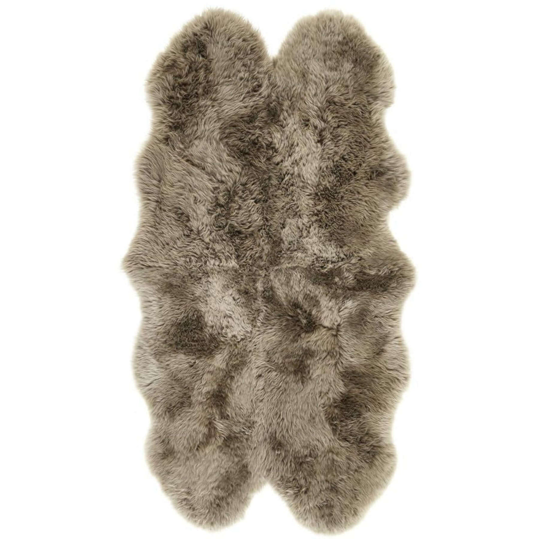 Genuine Khaki/Taupe Sheepskin Faux Fur Rug – The Rugs