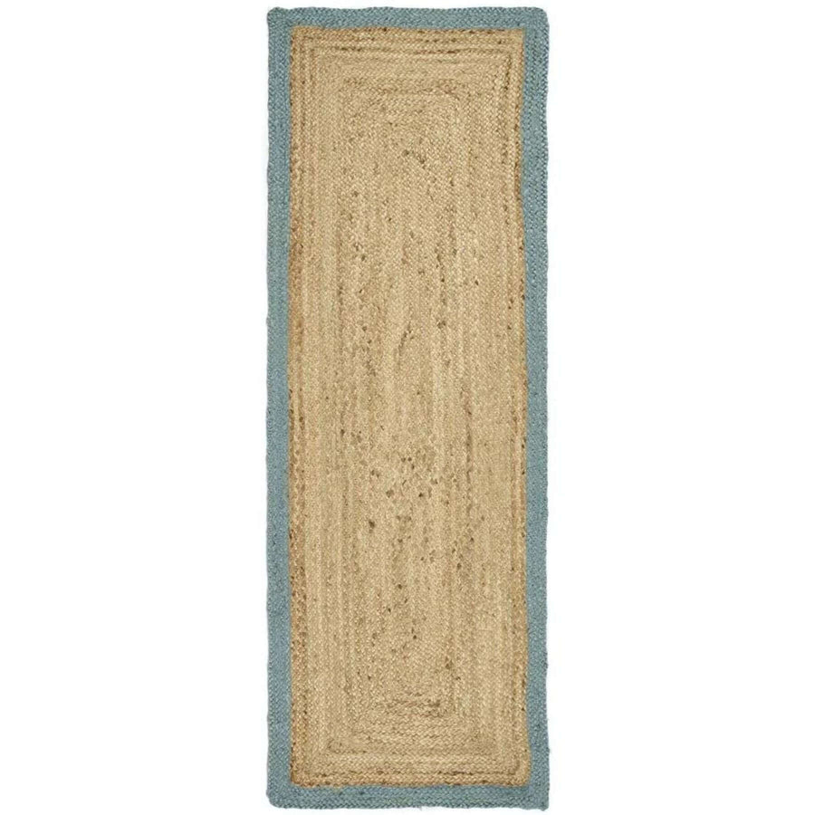 Bordered Duck Egg Blue Jute Rug – The Rugs