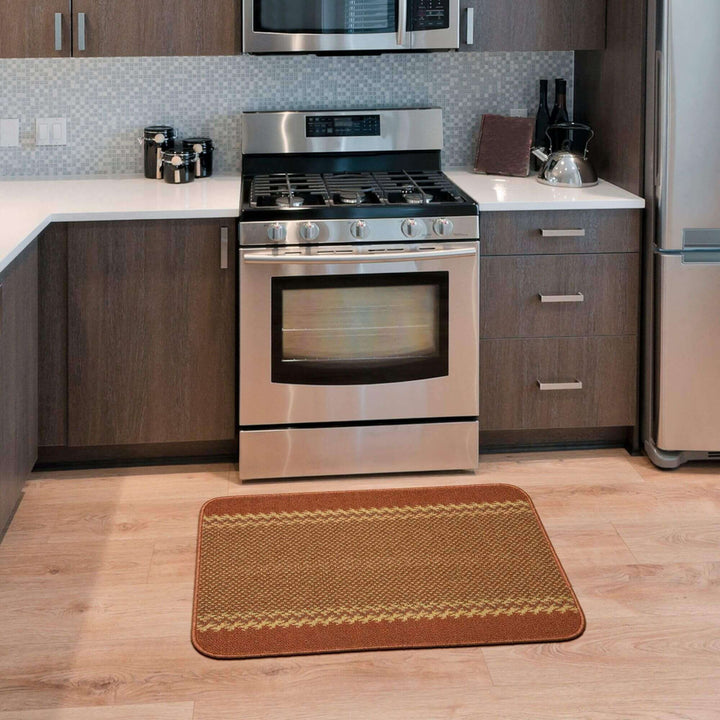 Machine Washable Design Mats | Bordered Line Terra |The Rug