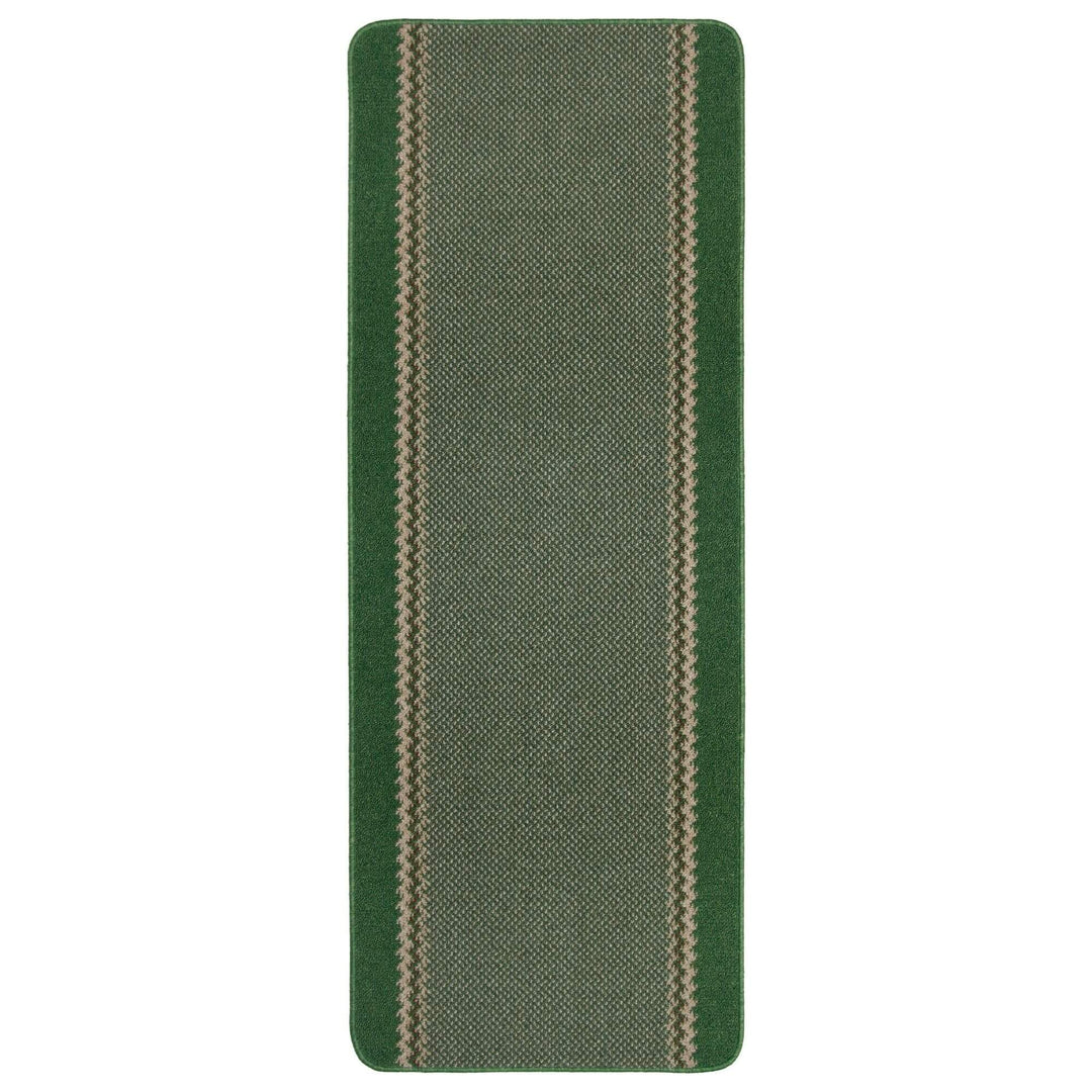 Machine Washable Green Designer Mats | Bordered Line Design