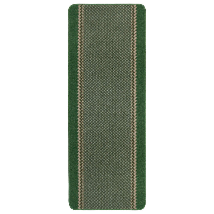 Machine Washable Green Designer Mats | Bordered Line Design