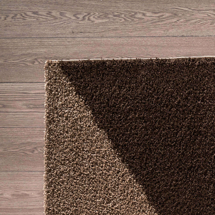 Shaggy Rug Geometric Design Brown | Luxury Comfort |The Rugs