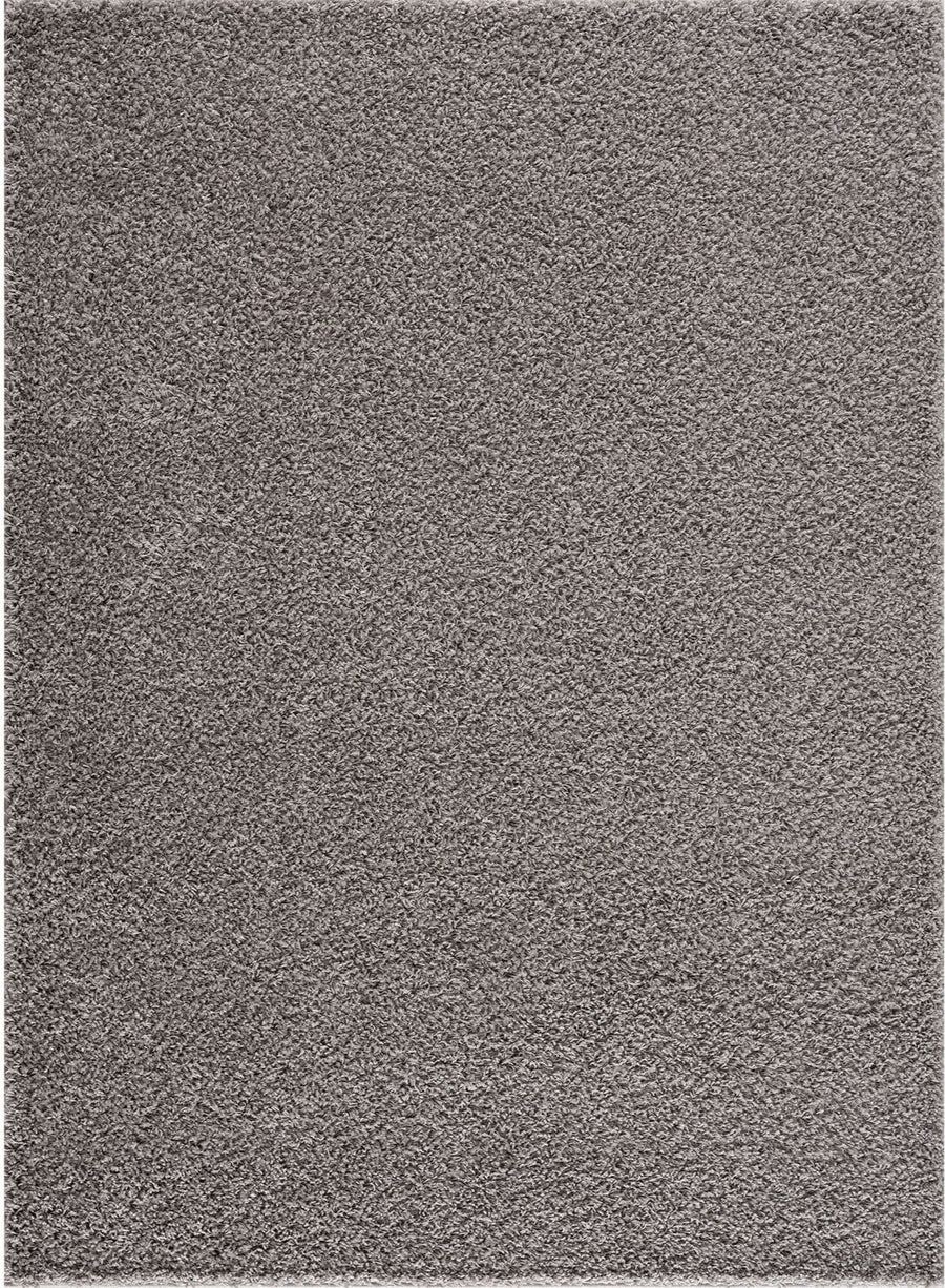 Shaggy Rug Plain Grey Rectangle Shape | The Rugs