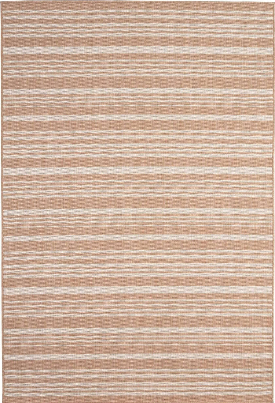 Striped Design Outdoor Rug for Garden in Beige | The Rugs