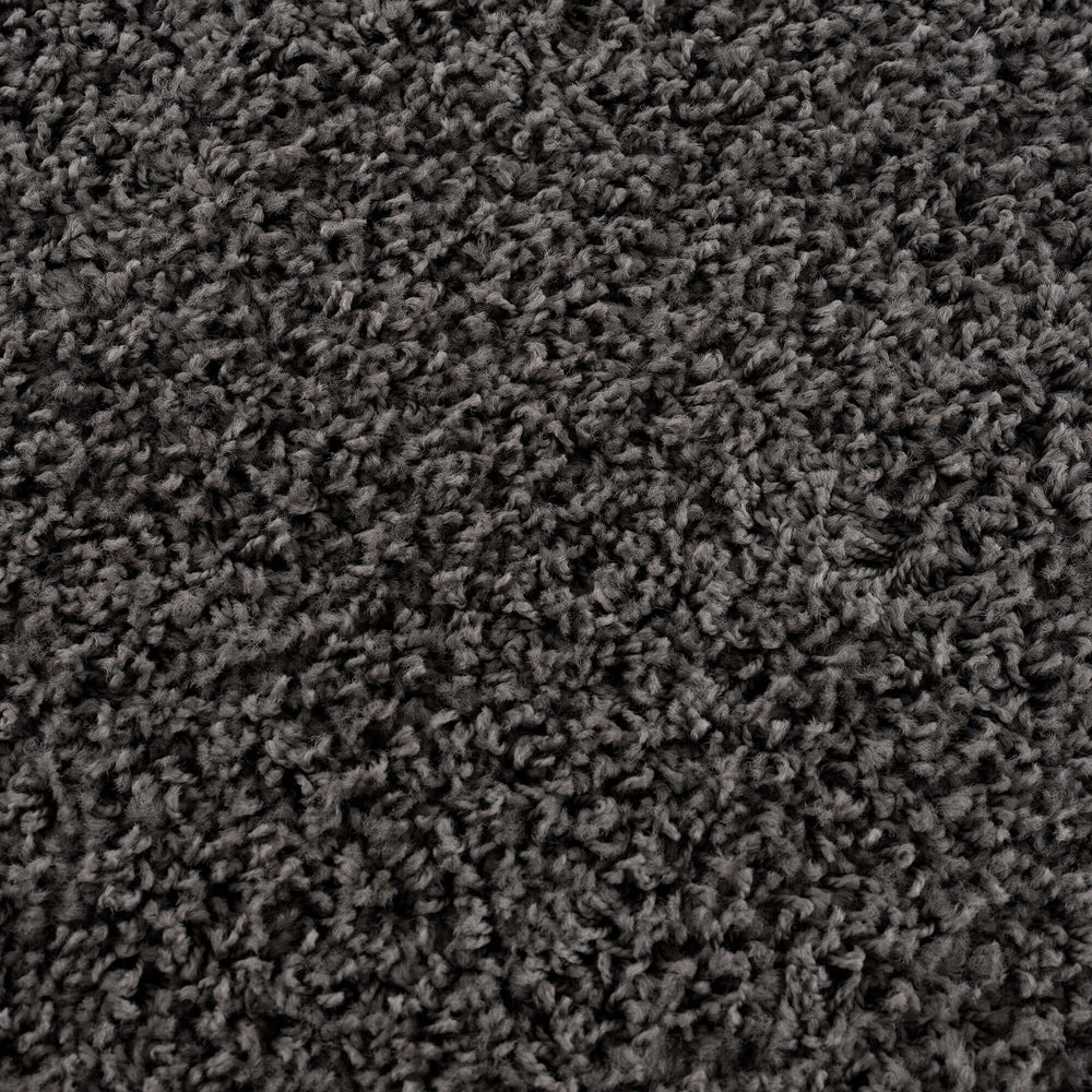 Shaggy Rug Plain Dark Grey Rectangle Shape | The Rugs