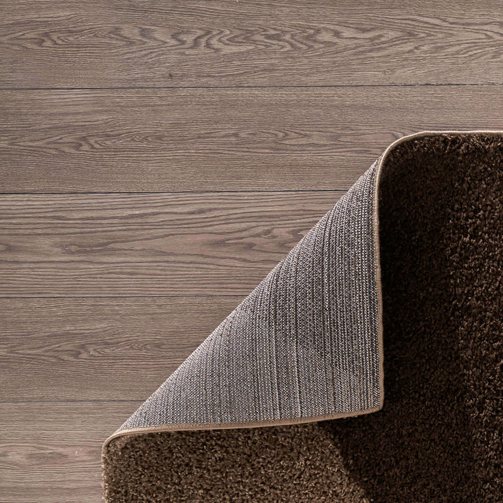 Shaggy Rug Geometric Design Brown | Luxury Comfort |The Rugs