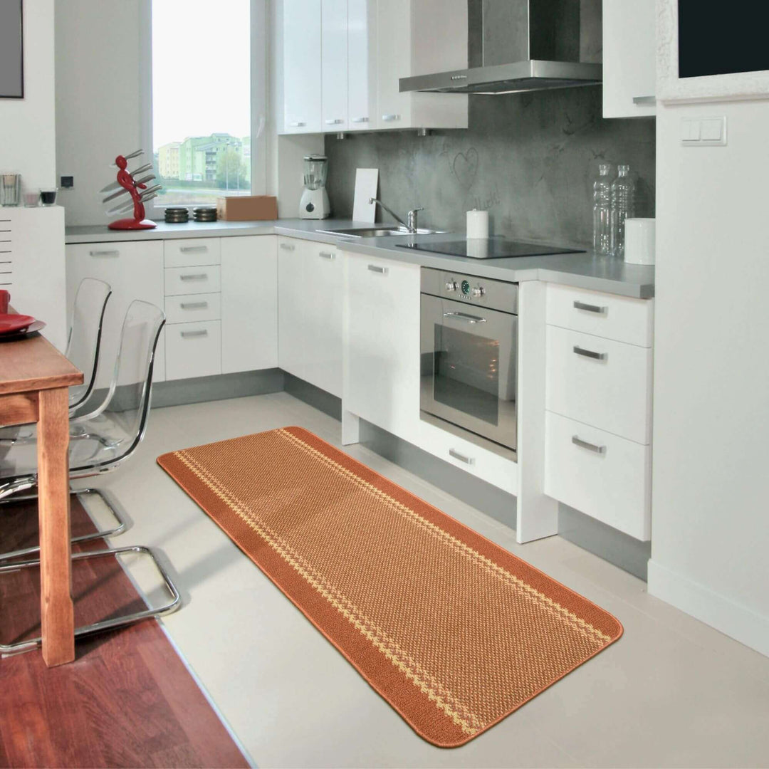 Machine Washable Design Mats | Bordered Line Terra |The Rug