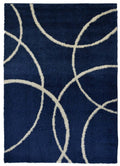 Snug Bubbles Blue Shaggy Rug