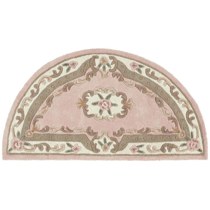 Shensi Pink Medallion Rug | Traditional Hand-Tufted Wool Rug