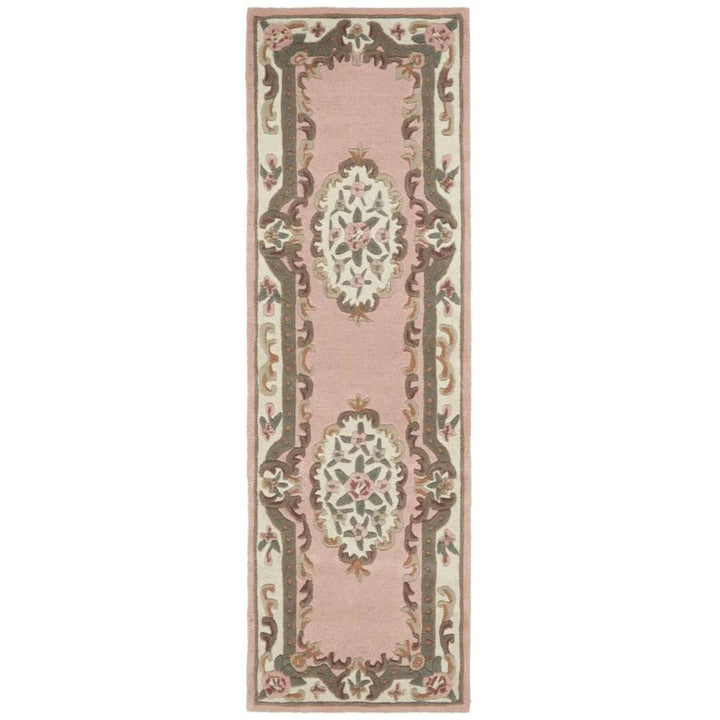 Shensi Pink Medallion Rug | Traditional Hand-Tufted Wool Rug