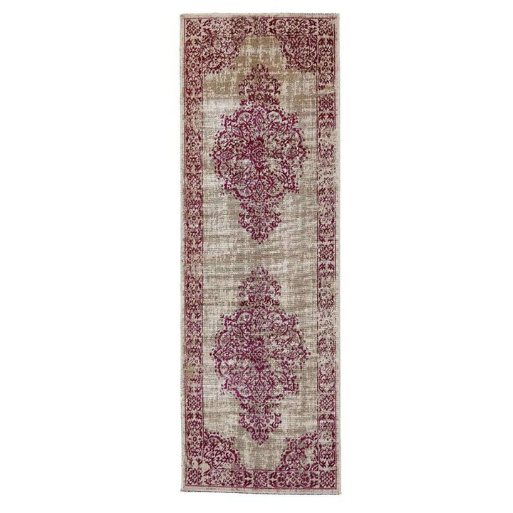 Saville Grey/Raspberry Vintage Rug – The Rugs