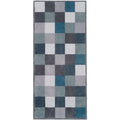 Washable Geometric Blue 67x150 cm Mat
