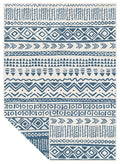 Duo Weave Outdoor Blue Rug Aztec Design