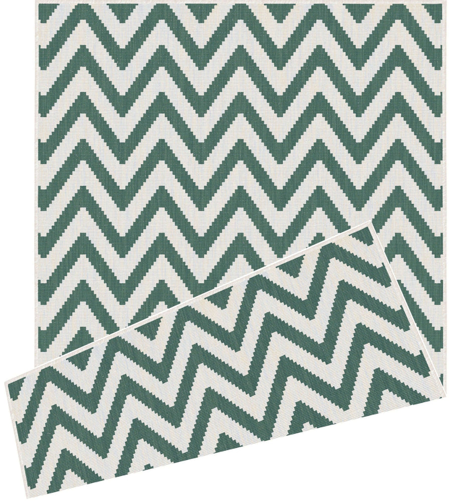 Duo Weave Outdoor Rug Chevron |Stylish Patio Decor |The Rugs