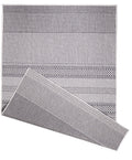 Duo Weave Outdoor Grey Rug Fine Line