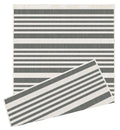 Duo Weave Outdoor Grey Rug Modern Stripes