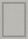Duo Weave Outdoor Grey Rug Bordered