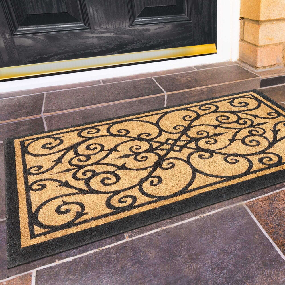 Coir Doormat: Half Moon & Rectangle | Non-Slip Coconut Fiber