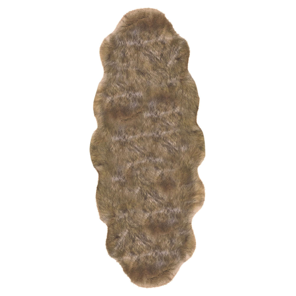 Luxury Faux Fur Rugs in Brown & Grey & White – The Rugs