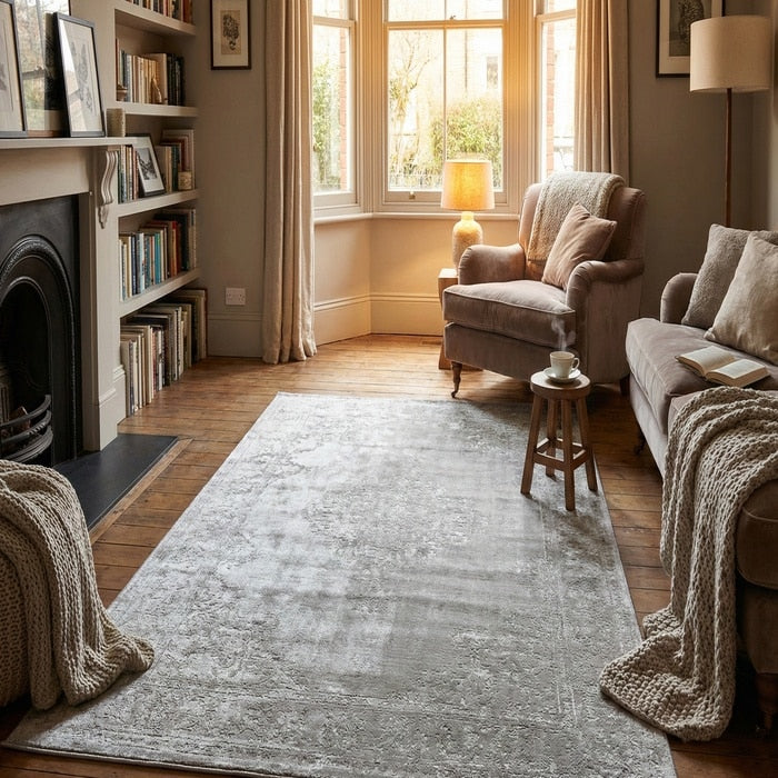 Viscose rug shown with a soft sheen finish