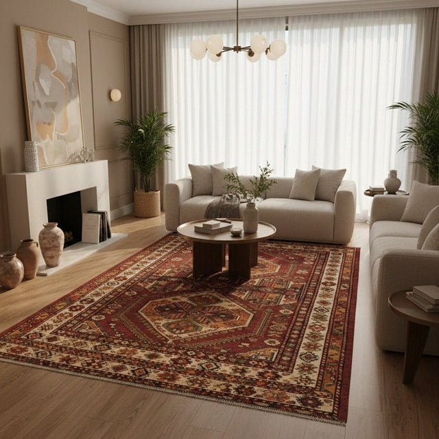 Turkish-style rug shown with patterned design