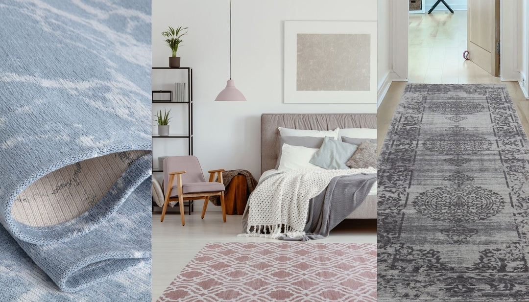 Carina Rug Collection – Machine Washable, Moroccan motifs, Crafted from a durable blend of polyester and cotton, non-slip backing.
