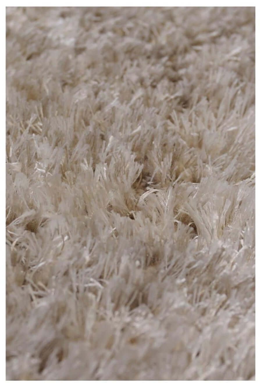 Shimmer Collection Supersoft Shaggy Rug in Beige