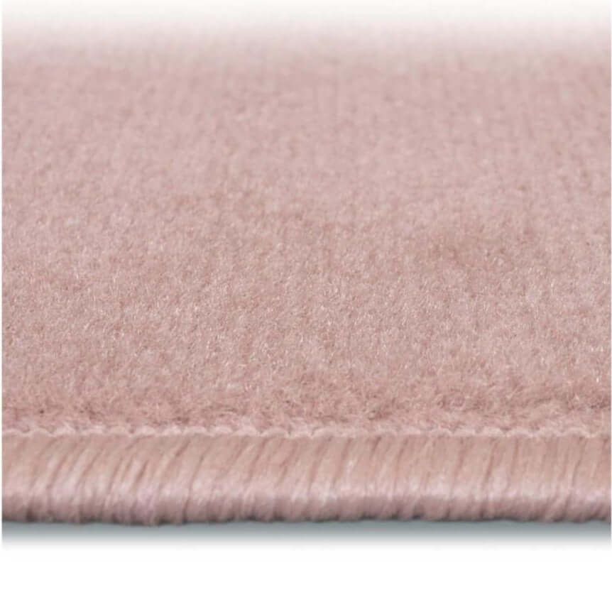 Solid Design Living Room Rug in Pink