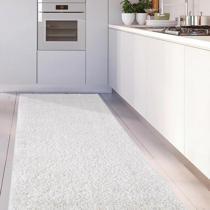The Rugs Area Rug - Modern Luxury Shaggy Rug Solid White