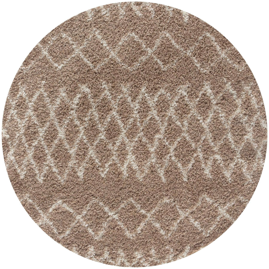 The Rugs Area Rug - Modern Luxury Shaggy Rug Diamond Beige