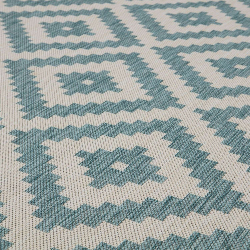 Diamond Design Aqua Outdoor Rug | The Rugs