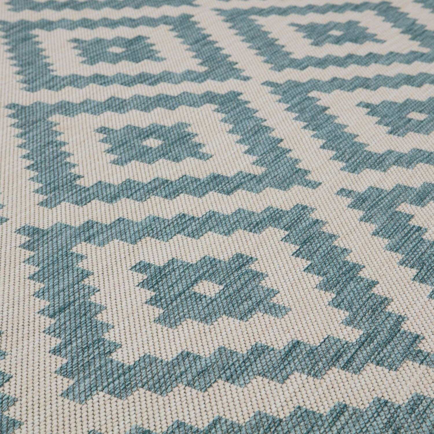 Diamond Design Aqua Outdoor Rug | The Rugs