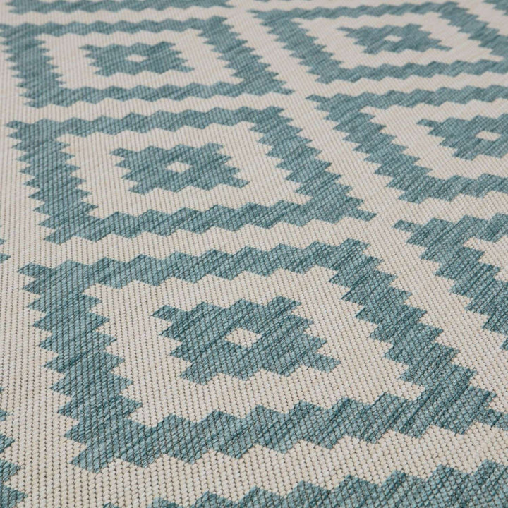 Diamond Design Aqua Outdoor Rug | The Rugs