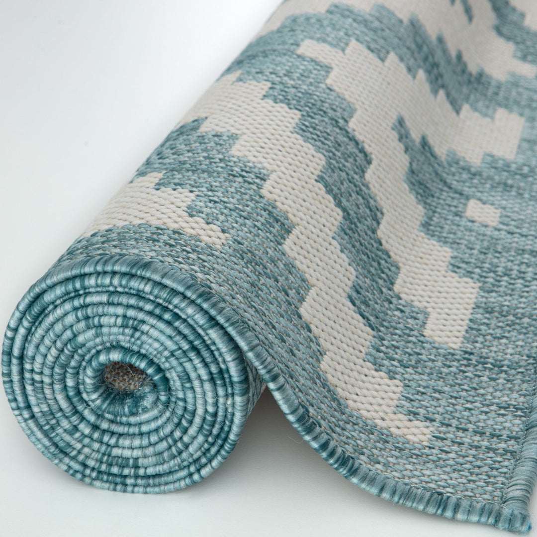 Diamond Design Aqua Outdoor Rug | The Rugs