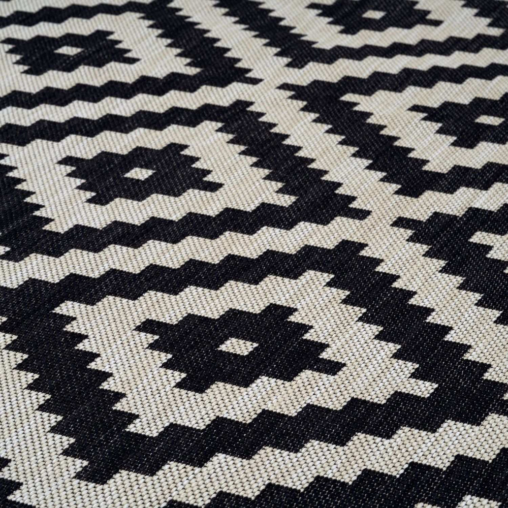 The Rugs Outdoor Rug - Garden / Patio Rugs -Diamond in Black