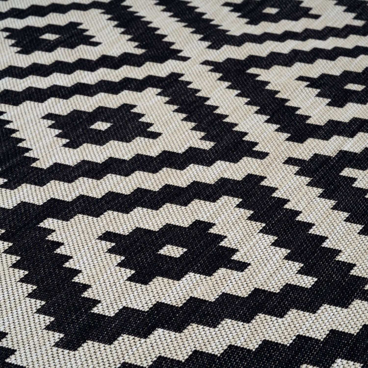The Rugs Outdoor Rug - Garden / Patio Rugs -Diamond in Black