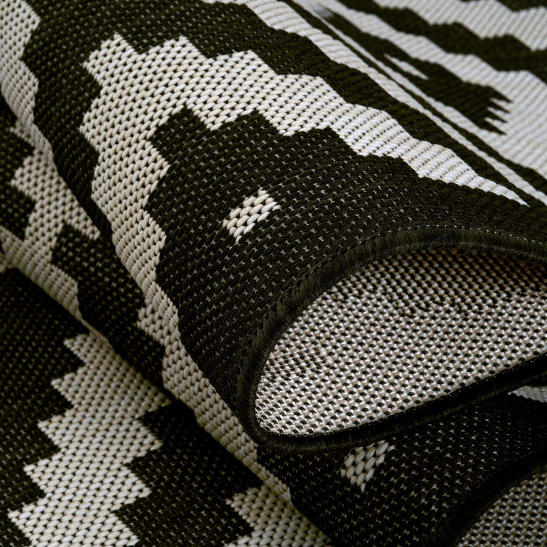 The Rugs Outdoor Rug - Garden / Patio Rugs -Diamond in Black