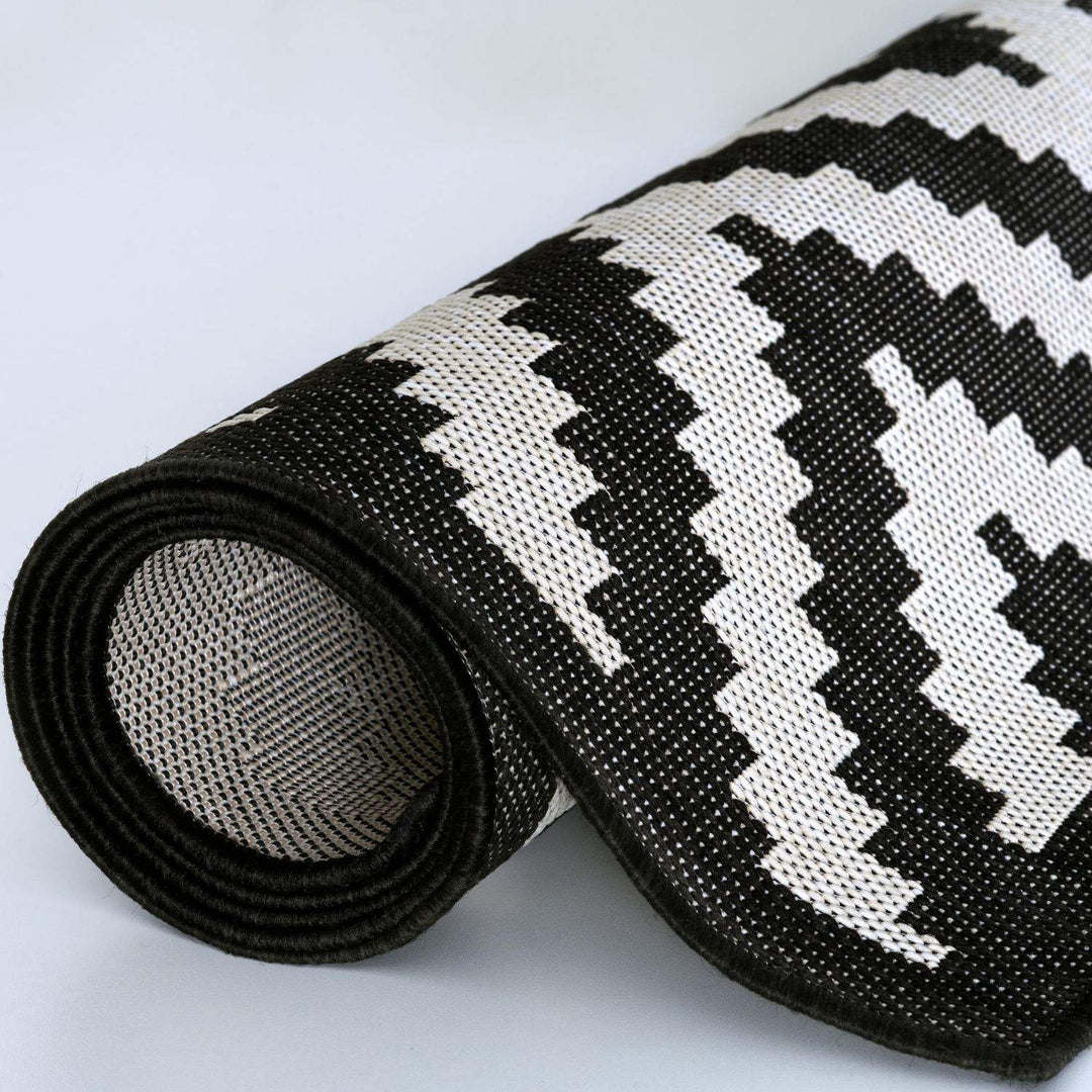 The Rugs Outdoor Rug - Garden / Patio Rugs -Diamond in Black